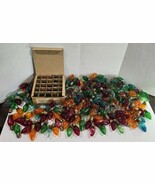 241 Vintage Christmas Lights C9 Multicolor Crazed Chippy Replacement BULBS - $530.69 MXN
