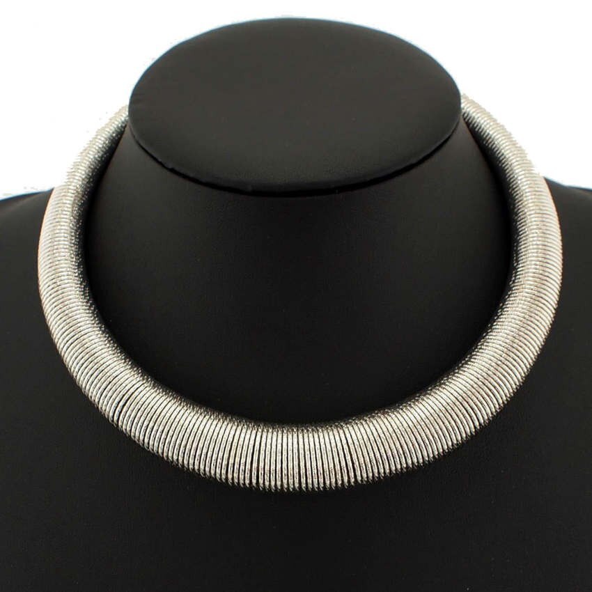 UKEN Women Chunky Metal Torques Collar Chokers Necklaces Fashion Jewelry Punk Ac - £13.98 GBP