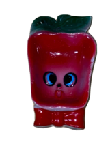 Kitschy Anthropomorphic Tea Bag Holder RARE Sampler Apple Tomato Pepper - £11.66 GBP