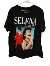 Selena T-Shirt Black Music Concert Retro Singer Si Una Vez Men&#39;s Size XL... - $14.36 CAD