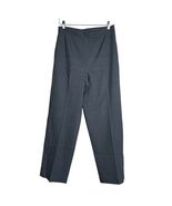 Kasper 8P Pants Lined Gray Pinstripe Wide Leg Slacks Career - $425.53 MXN