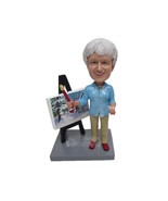 Custom Bobblehead Cool Dude Painter Painting A Landscape Wearing Shirt A... - £134.52 GBP