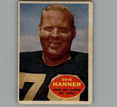 1960 Topps Dave Hanner #59 - Green Bay Packers - Vintage - £2.04 GBP