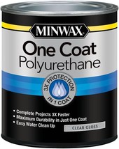 Minwax 356100000 One Coat Polyurethane, Quart, Gloss - $43.26