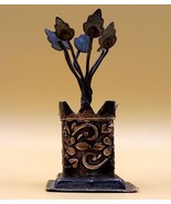 TRIBAL JEWELRY VINTAGE ANTIQUE SILVER OLD TULSI PLANT POT INDIAN PUJA ES... - $67.68 CAD
