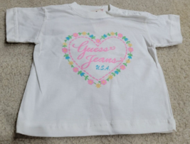 Vintage Baby Flower Guess Logo Toddler Baby Size 9 Months T-Shirt - £10.30 GBP