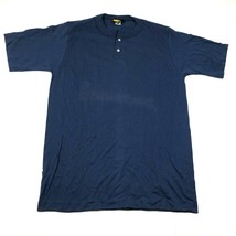 Vintage Reachwear Jersey Camiseta Adulto XL Azul Henley 2 Botón 50/50 Ee... - £7.49 GBP