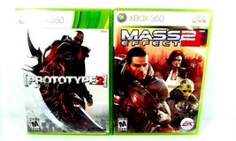 Microsoft Xbox 360 Mass Effect 2 &amp; Prototype 2 Video Games Rated M Tested Works - $9.43