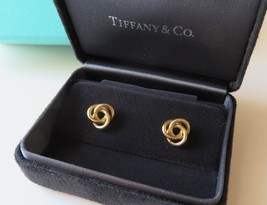Tiffany &amp; Co. 18K Yellow Gold Love Knot Earrings w/New Backs &amp; Boxes~12m... - £634.01 GBP