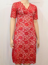 Plus Size Sexy Cocktail Red Lace Midi Dress Dress XL XXL - £50.95 GBP