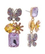 Betsey Johnson Mismatch Butterfly Flower Earrings - $54.63 CAD