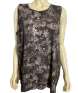 Athleta Black and Gray Floral Scoop Neck Sleeveless Top Size 1X - €20,10 EUR