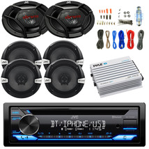 JVC CD Stereo Receiver, 4x 6.5&quot; Speakers, 2x 6x9&quot; Speakers, Bluetooth Am... - $492.99