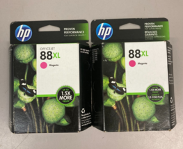 Lot of 2 Genuine OEM HP 88XL Magenta Ink Cartridge C9392AN / Exp 2013 - 20 - $9.95
