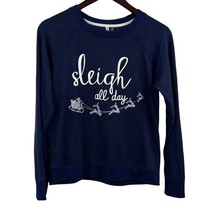 Jaclyn Intimates Blue Sleigh All Day Lounge Sleep Top Medium - £9.73 GBP