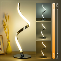 Modern Spiral Table Lamp -  Touch Control Bedside Lamp, 3 Colors &amp; Fully Steples - £31.73 GBP