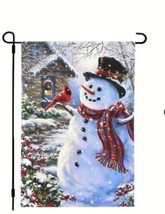 Home Garden Flag &quot;SNOWMAN&quot; Banner Double Sided Outside Yard Decor 12.5 X... - $13.86