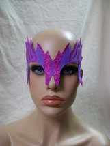 Sexy Purple Flaming Eye Mask Glitter Roleplay Fantasy Superhero Hawkeye ... - $165.07 MXN