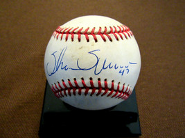 Shane Spencer 1998-99 New York Yankees Signed Auto Game Used Oml Baseball Jsa - £71.00 GBP