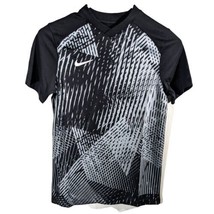 Nike Boys Athletic Shirt Size Medium Black and Gray Cool Design - $25.02