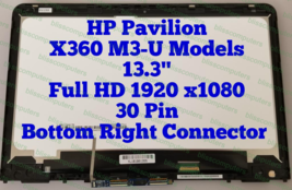 HP x360 M3-U 13-U 1920x1080 FHD IPS 13.3&quot; LCD LED Touch Screen Assembly Frame - $133.24