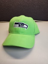 NFL Seattle Seahawks Adjustable Hat Cap Neon Green Team Apparel Logo - £12.72 GBP