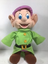 Mattel Disney DOPEY Plush 1993 11&quot; Snow White &amp; Seven Dwarves Stuffed Do... - £18.65 GBP