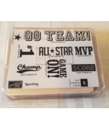2007 Stampin Up SPORT 8pc RUBBER INK STAMP SET MVP Go Team SCORE Game On #1 - $14.85