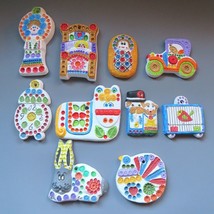 Set of 10 VTG Ceramica Del Convento Aracena Spain wall art plaques or ornaments - £25.20 GBP