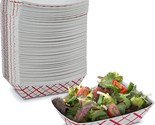 Paper Food Trays - 1/2 Lb Small Disposable Plaid Classy Red And, Made In... - £33.24 GBP
