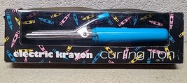 Vtg. Burmax Electric Krayon Blue 3/4&quot; Curling Iron NIB Hair Care Beauty - $49.89