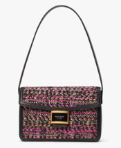 New Kate Spade Katy Tweed Flap Shoulder bag Pink Multi with Dust bag - $150.31