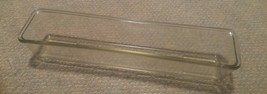 Vintage Glass Clear Refrigerator Rectangle Long Dish S40100 Eggs? 17x4x3 - $34.99