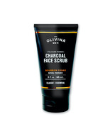 Olivina Men Charcoal Face Scrub with Volcanic Pumice 5oz - £15.98 GBP