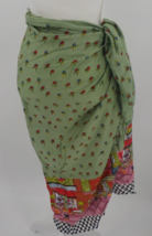 SUN N SAND ANNE ORMSBY SARONG SCARF &amp; HAIR TIE COVERUP 43 x 63 MULTI 1 S... - $18.99