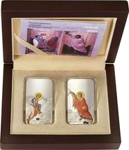 2 X 1 Oz Silver Coin 2012 $2 Orthodox Shrines - Mozes Moses Silver Proof Set - £135.85 GBP