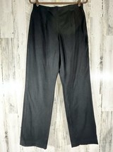 Eddie Bauer Bremerton Pants Size 12 Long (30x33) Black Side Zip Tapered Leg - $18.78