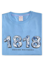 Brooks Brothers Light Blue 1818 Tropical Print Tee T-Shirt, XL XLarge, 8028-10 - £31.25 GBP