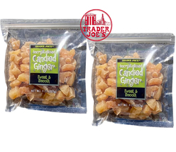 Packs 2 Trader Joe&#39;s Uncrystallized Candied Ginger Dried Fruit 8oz - £13.09 GBP