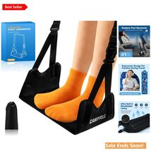 No-Collapse Foot Hammock - Bamboo Adjustable Footrest for Travel &amp; Offic... - $24.70