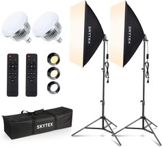 Softbox Lighting Kit From Skytex, Featuring A 2X20X28In Soft Box And Two 85W - £81.29 GBP