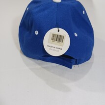 Parquet New York Men's Back Strap Blue/White Cotton Blend Baseball Cap Hat image 4