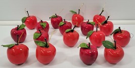 MM) Vintage Mixed Lot of 17 Christmas Holiday Tree Red Apples Ornaments - £11.60 GBP