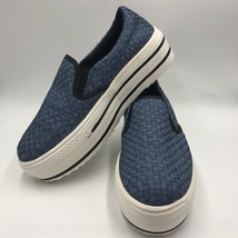 BM Bernie Mev Women&#39;s Blue Slip On Casual Platform Weave Sneakers Size 9.5 NWOT - $32.65