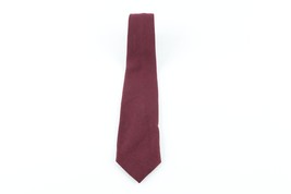 Vintage 50s 60s Rockabilly Blank Wool Knit Neck Tie Wedding Tie Maroon USA - £19.34 GBP