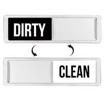 Dishwasher Magnet Clean Dirty Sign Double-Sided Refrigerator Magnet(Silver Black - £3.15 GBP