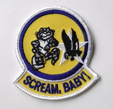 US NAVY EAGLE TOMCAT SCREAM BABY EMBROIDERED PATCH 3.4 INCHES - £4.50 GBP