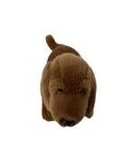 Russ Berrie The Daschund Dog Brown 14&quot; Long Pellets No 4384 Black Collar - $14.01