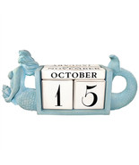 Mermaid Days EA836 Perpetual Calendar Nautical Plaster w/ Wood Blocks 12&quot; L - $659.71 MXN