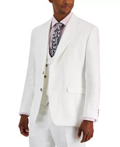 Tayion Collection Acontour Men&#39;s Cotton Blend Suit Separate Jacket in Wh... - £62.68 GBP